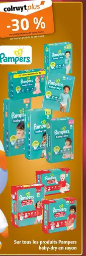 Colruyt Pampers -30% avec la Carte Colruyt Plus sur tous les produits Pampers baby-dry en rayon offre