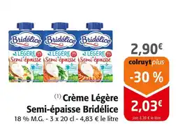 Colruyt Bridélice Crème Légère Semi-épaisse offre