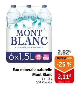 Colruyt Mont Blanc Eau minérale naturelle offre