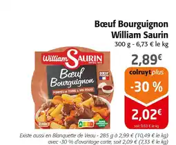 Colruyt WILLIAM SAURIN Bœuf bourguignon offre