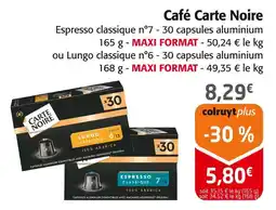 Colruyt CARTE NOIRE Espresso classique n°7 offre