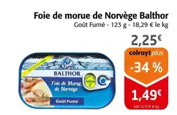 Colruyt BATHOR Foie de morue de Norvège offre