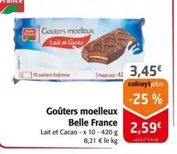 Colruyt BELLE FRANCE Goûters moelleux Lait et Cacao offre