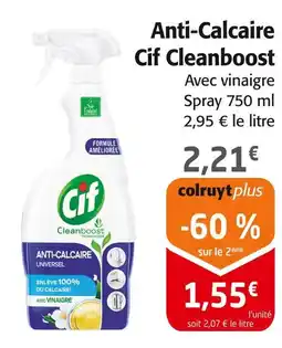 Colruyt Cif Anti-Calcaire Cleanboost offre