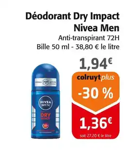 Colruyt Nivea Men Déodorant Dry Impact offre