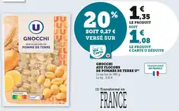 Super U U Gnocchi aux flocons de pomme de terre offre