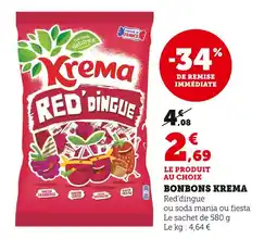 Super U KREMA Bonbons offre