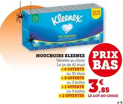 Super U KLEENEX Mouchoirs offre