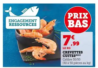 Super U Crevettes cuites offre