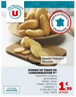 Super U U Pomme de terre de consommation offre