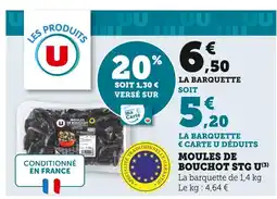 Super U U Moules de bouchot STG offre