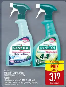 ALDI Sanytol Spray Désinfectant et Nettoyant 4 actions offre