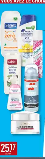 ALDI Sanex / Head & Shoulders / Batiste / Tahiti / Narta / L'Oréal / Mennen Ce panier Aldi - nom offre