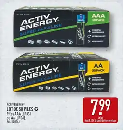 ALDI Activ Energy Le lot de 50 piles ✪ offre