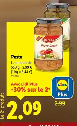 Lidl BARESA Pesto offre