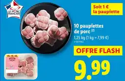 Lidl 10 paupiettes de porc offre