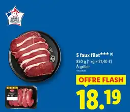 Lidl 5 faux filet offre