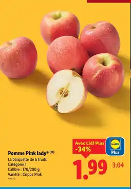 Lidl Pomme Pink Lady offre