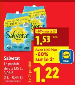 Lidl SALVETAT Eau minérale naturelle offre