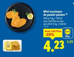 Lidl Mini escalopes de poulet panées offre