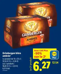 Lidl GRIMBERGEN Bière ambrée offre