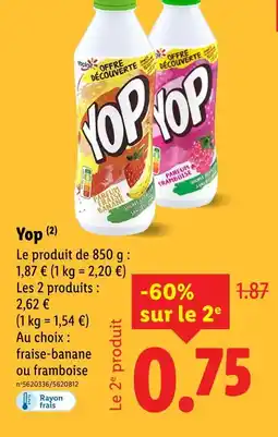 Lidl YOP offre