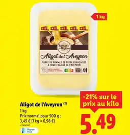 Lidl Aligot de l'Aveyron offre