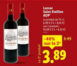 Lidl Lussac Saint-Emilion AOP offre