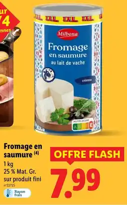 Lidl MILBONA Fromage en saumure offre