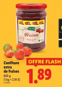 Lidl MARIBEL Confiture extra de fraises offre