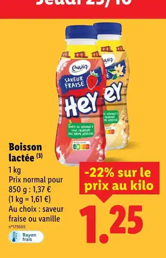 Lidl ENVIA Boisson lactée offre