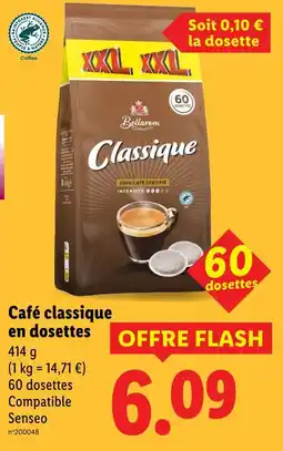 Lidl Café classique en dosettes offre