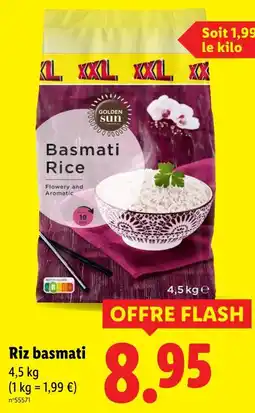Lidl GOLDEN SUN Riz basmati offre