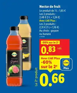 Lidl Solevita Nectar de fruit offre