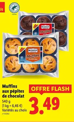 Lidl MCENNEDY Muffins aux pépites de chocolat offre