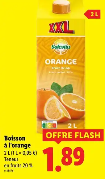 Lidl SOLEVITA Boisson à l'orange offre