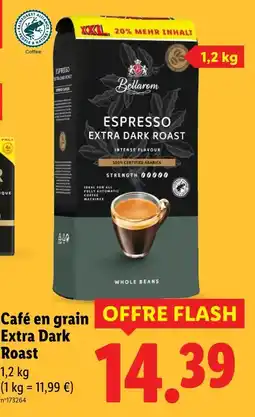 Lidl Bellarom Café en grain Extra Dark Roast offre