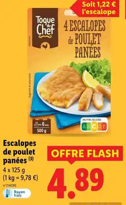 Lidl Escalopes de poulet panées offre