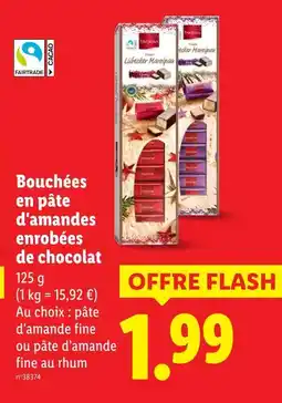 Lidl Bouchées en pâte d'amandes enrobées de chocolat offre