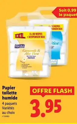 Lidl Papier toilette humide offre