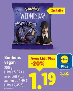 Lidl Halloween Wednesday Bonbons vegan offre