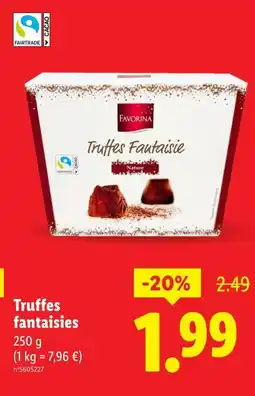 Lidl FAVORINA Truffes fantaisies Nature offre