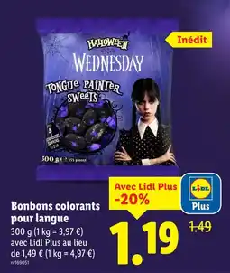 Lidl Bonbons colorants pour langue offre