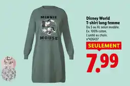 Lidl DISNEY WORLD T-shirt long femme offre