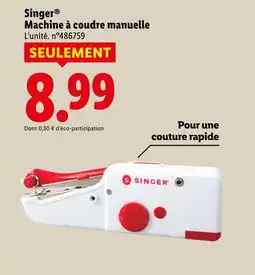 Lidl SINGER Machine à coudre manuelle offre