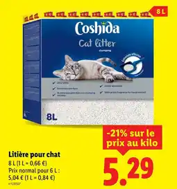 Lidl COSHIDA Litière pour chat offre