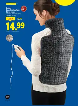 Lidl SANITAS Coussin chauffant dos et nuque offre