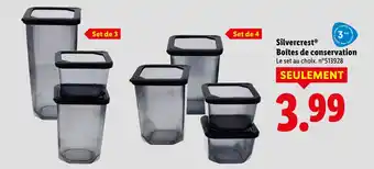 Lidl SILVERCREST Boîtes de conservation offre