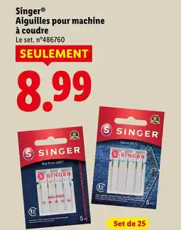 Lidl SINGER Aiguilles pour machine à coudre offre