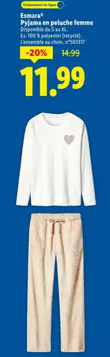Lidl ESMARA Pyjama en peluche femme offre